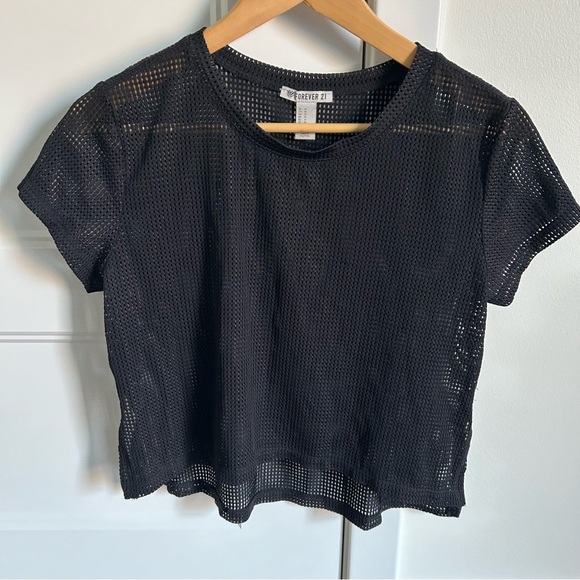 Forever 21 Mesh Crop Top - Picture 2 of 3
